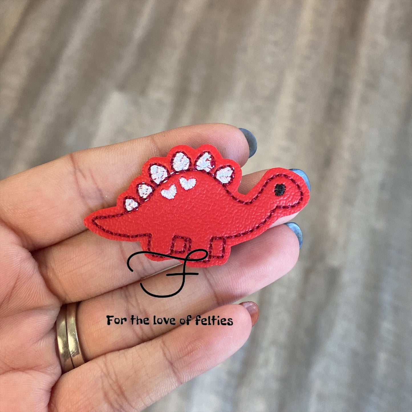 Valentine Stegosaurus Feltie