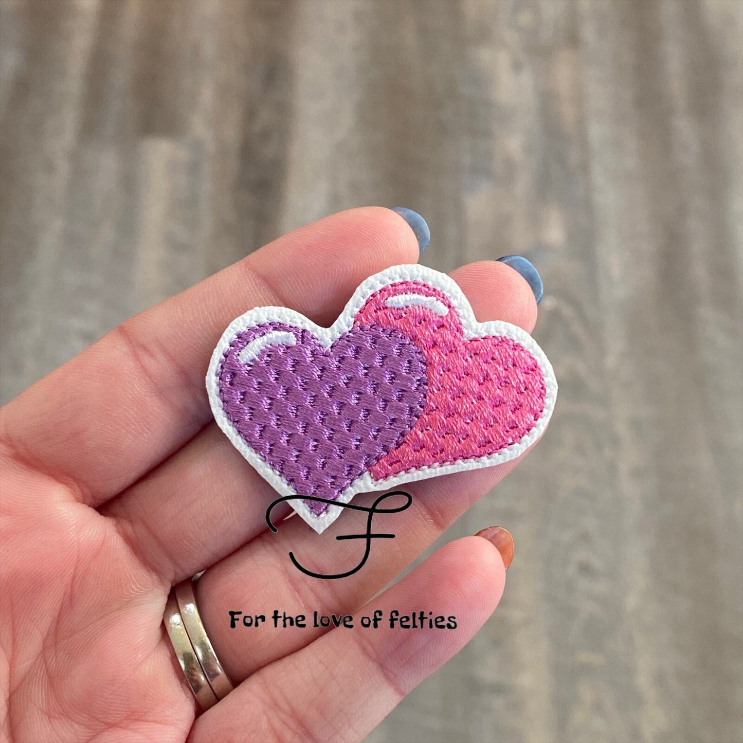 Double Heart Feltie