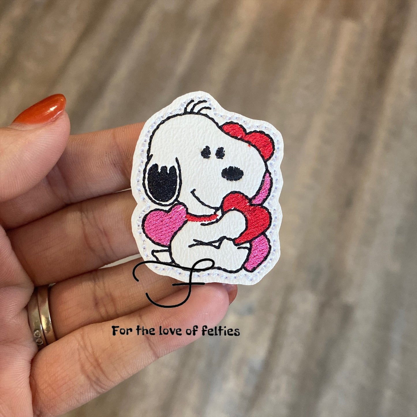 Valentine Dog Feltie