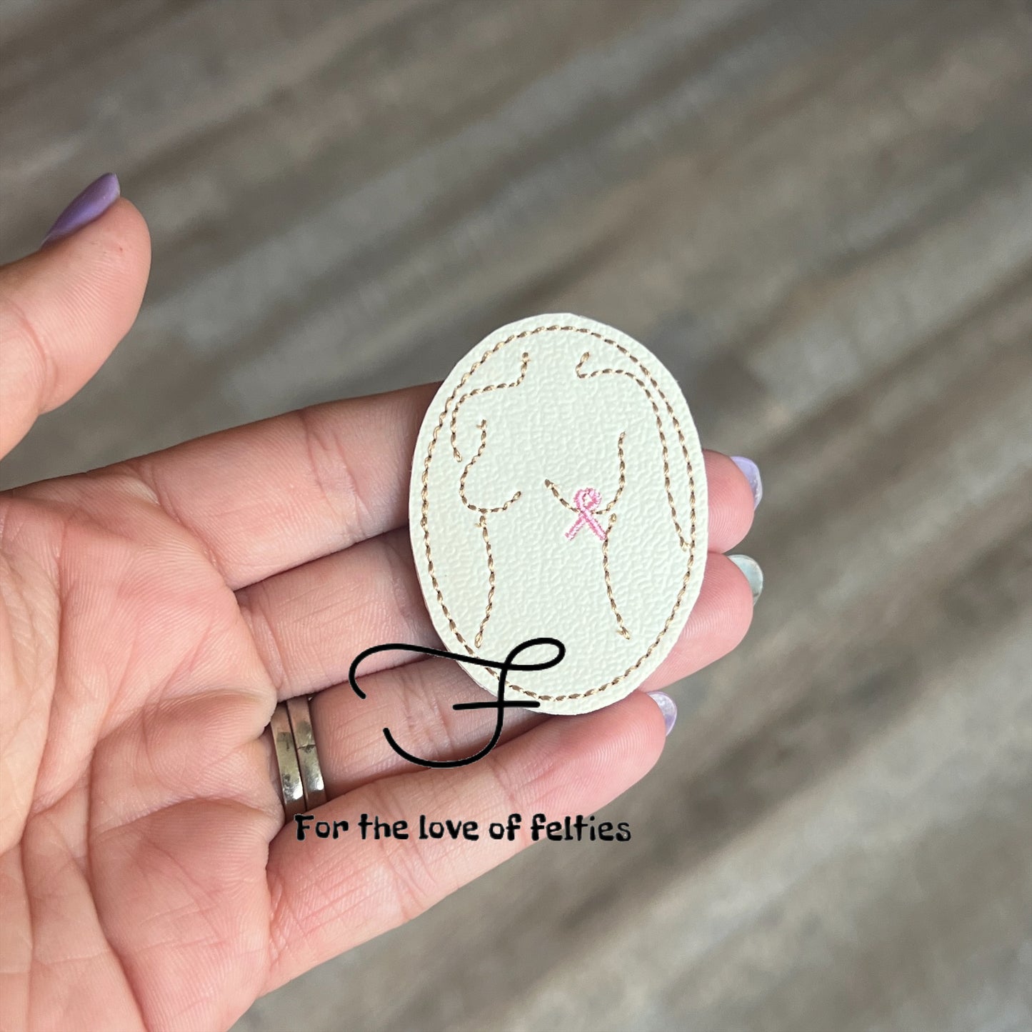 Breast Cancer Silhouette Feltie