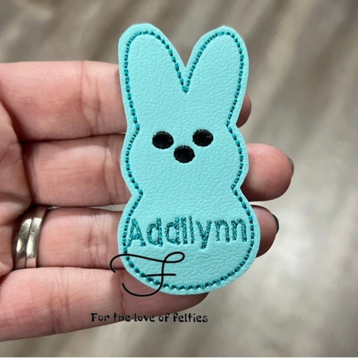Personalized Bunny Peep Feltie
