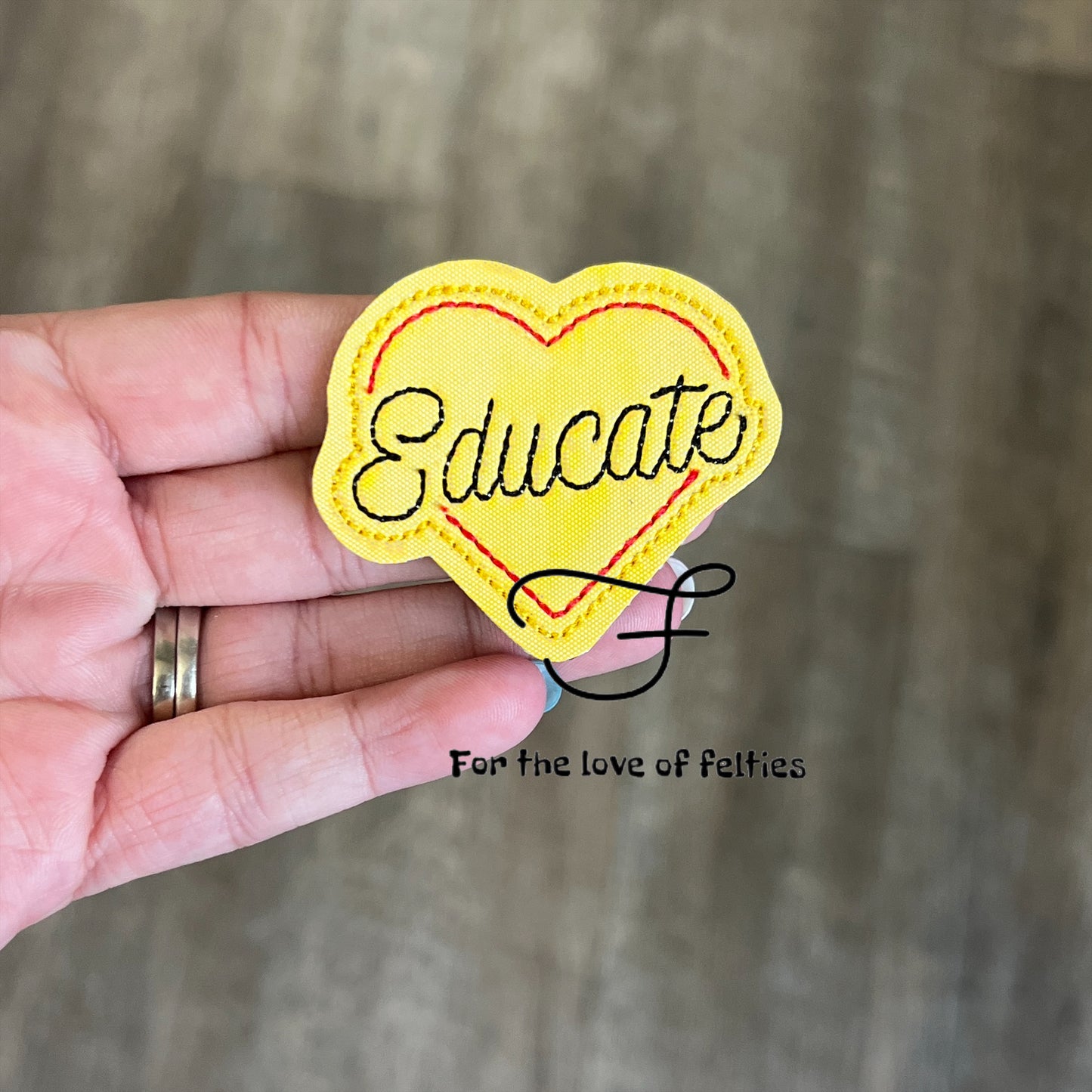 Educate Heart Feltie