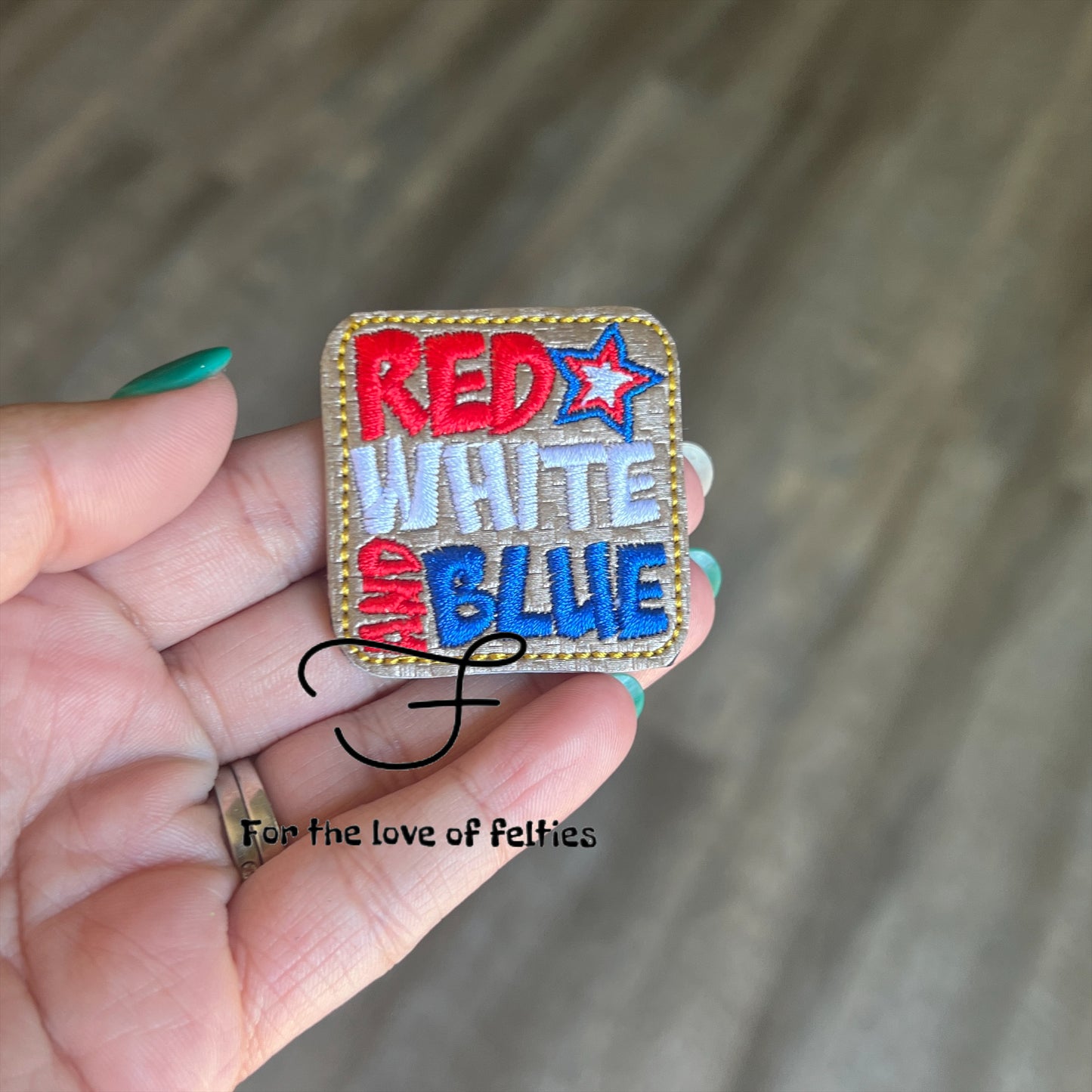 Red, White and Blue Feltie