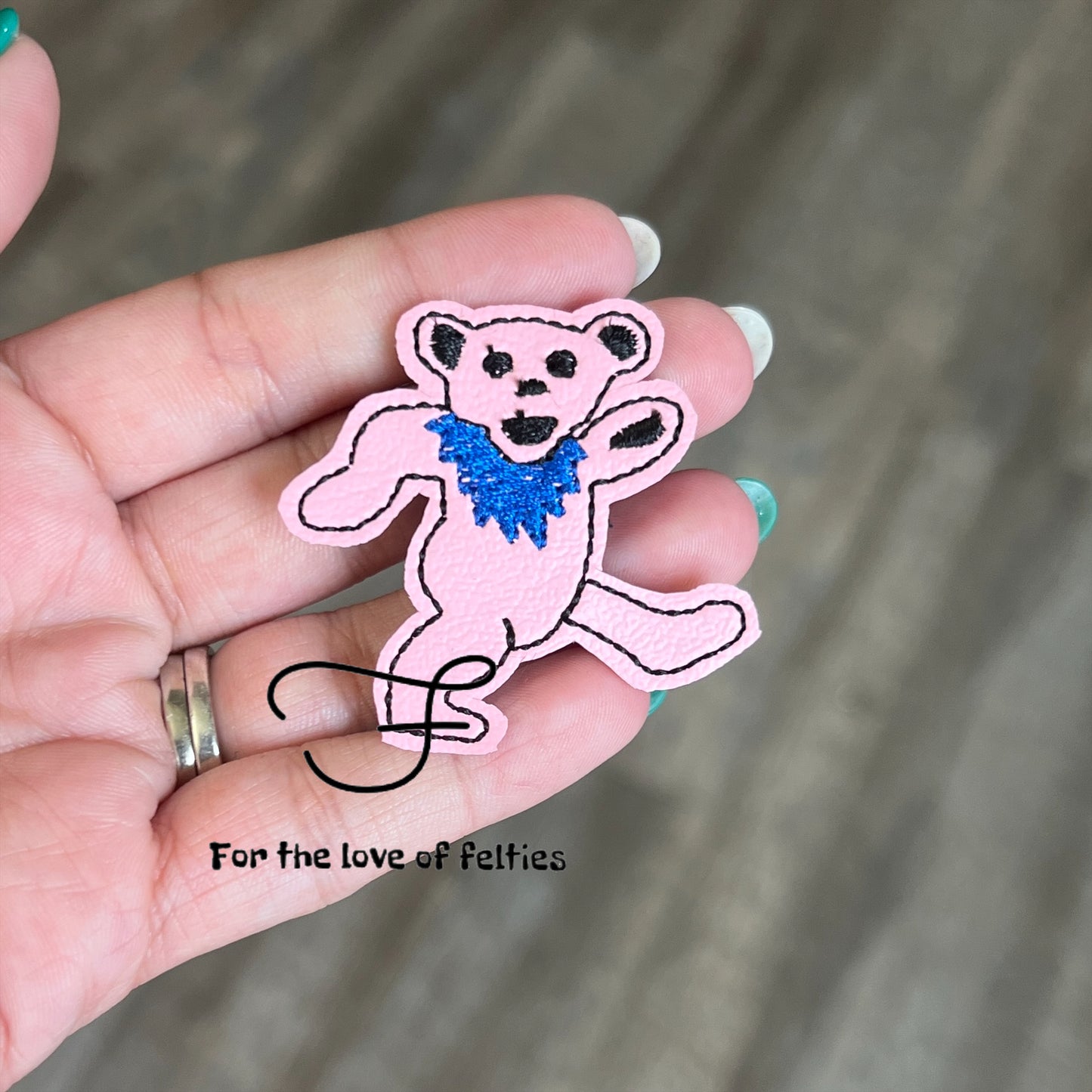 Pink Dancing Bear Feltie
