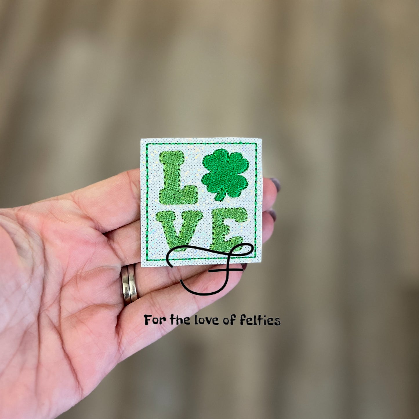 Shamrock Love Stamp Feltie