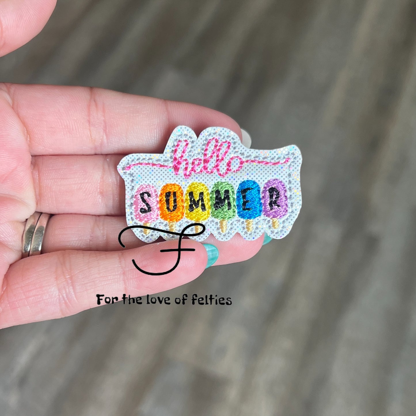 Hello Summer Popsicle Feltie