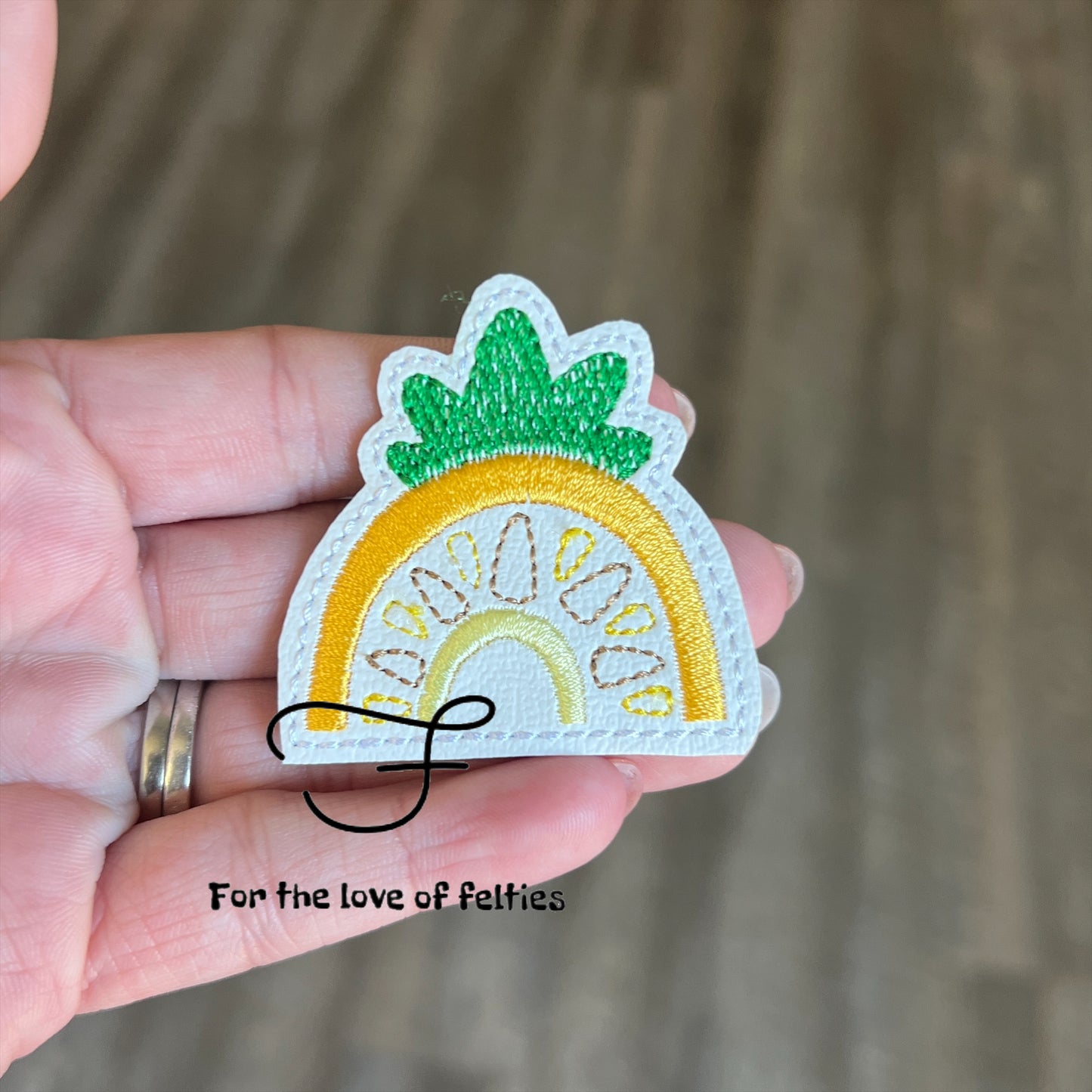 Pineapple Rainbow Feltie