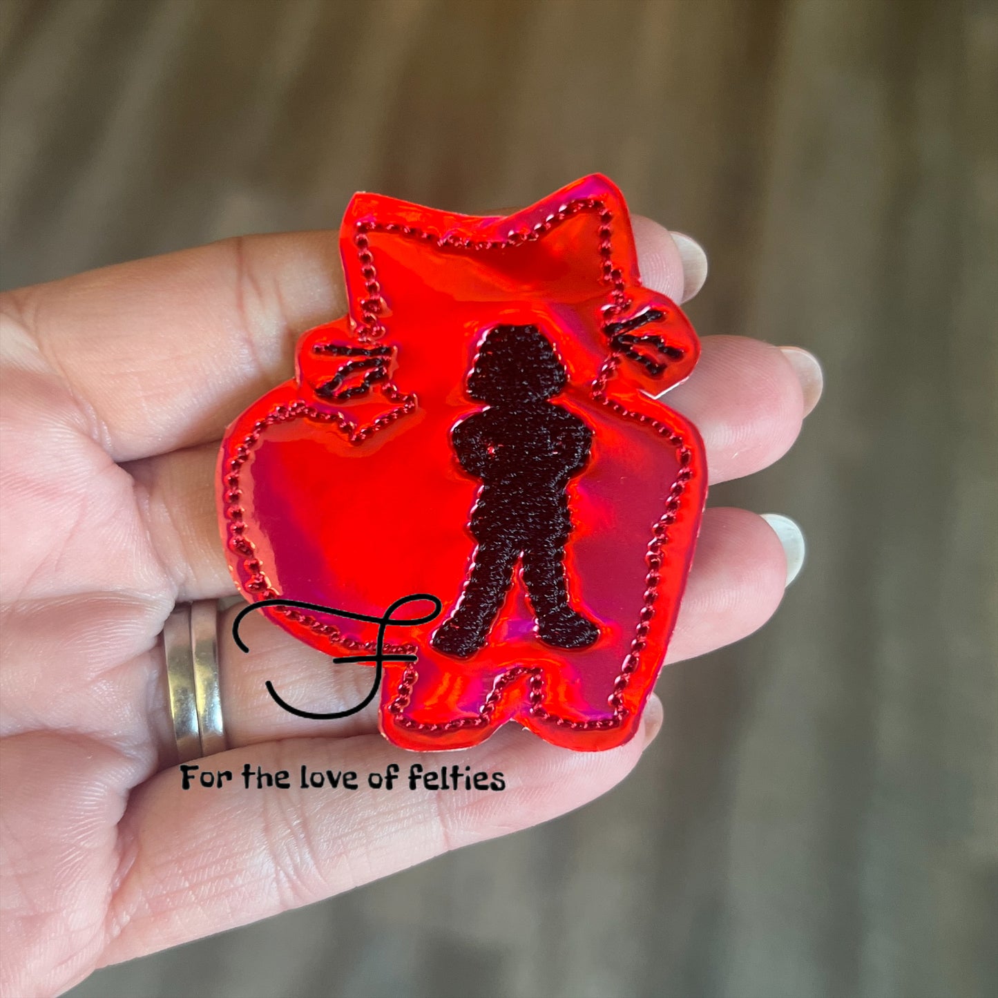 Red Panda Girl Silhouette Feltie