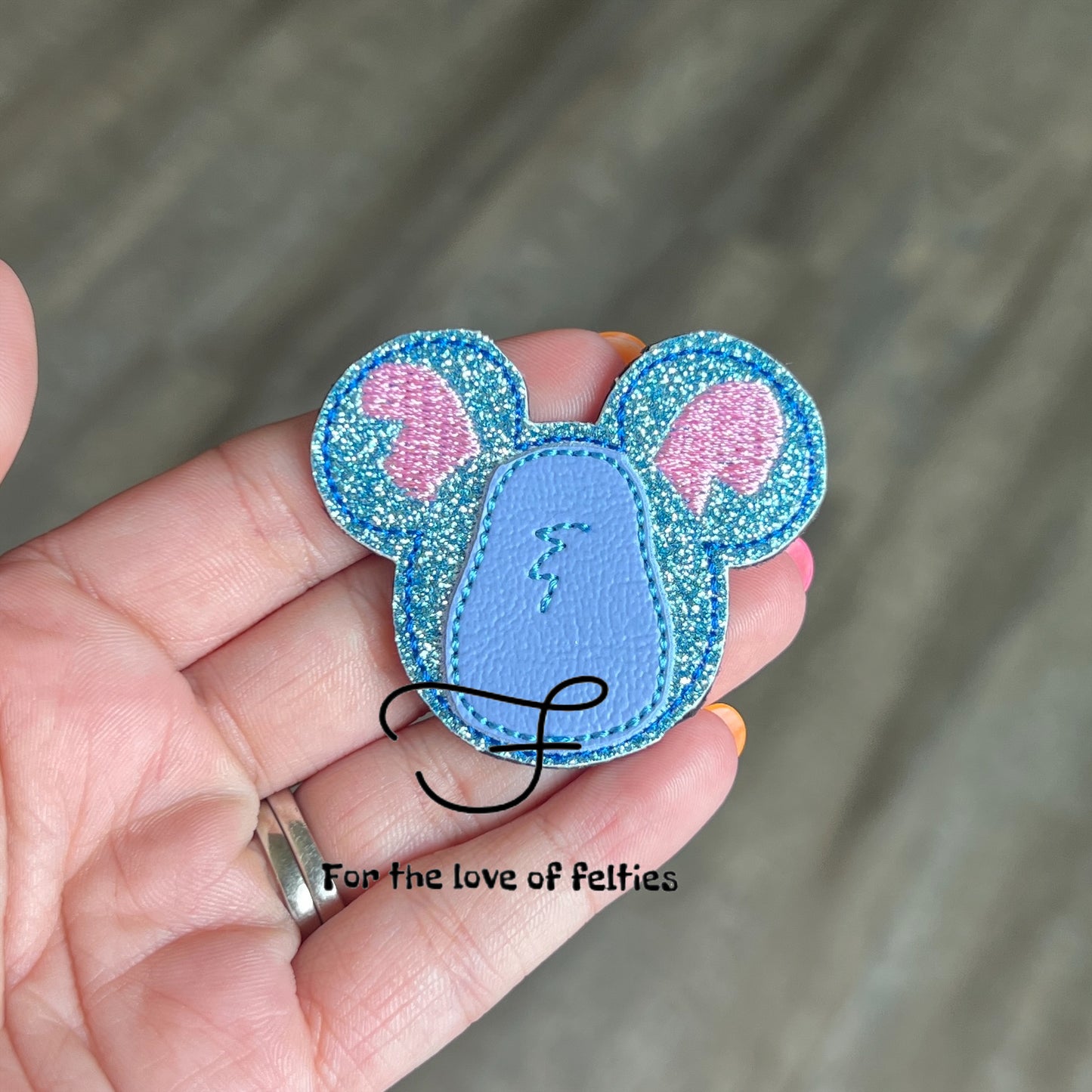 Stitch Mouse Head Feltie