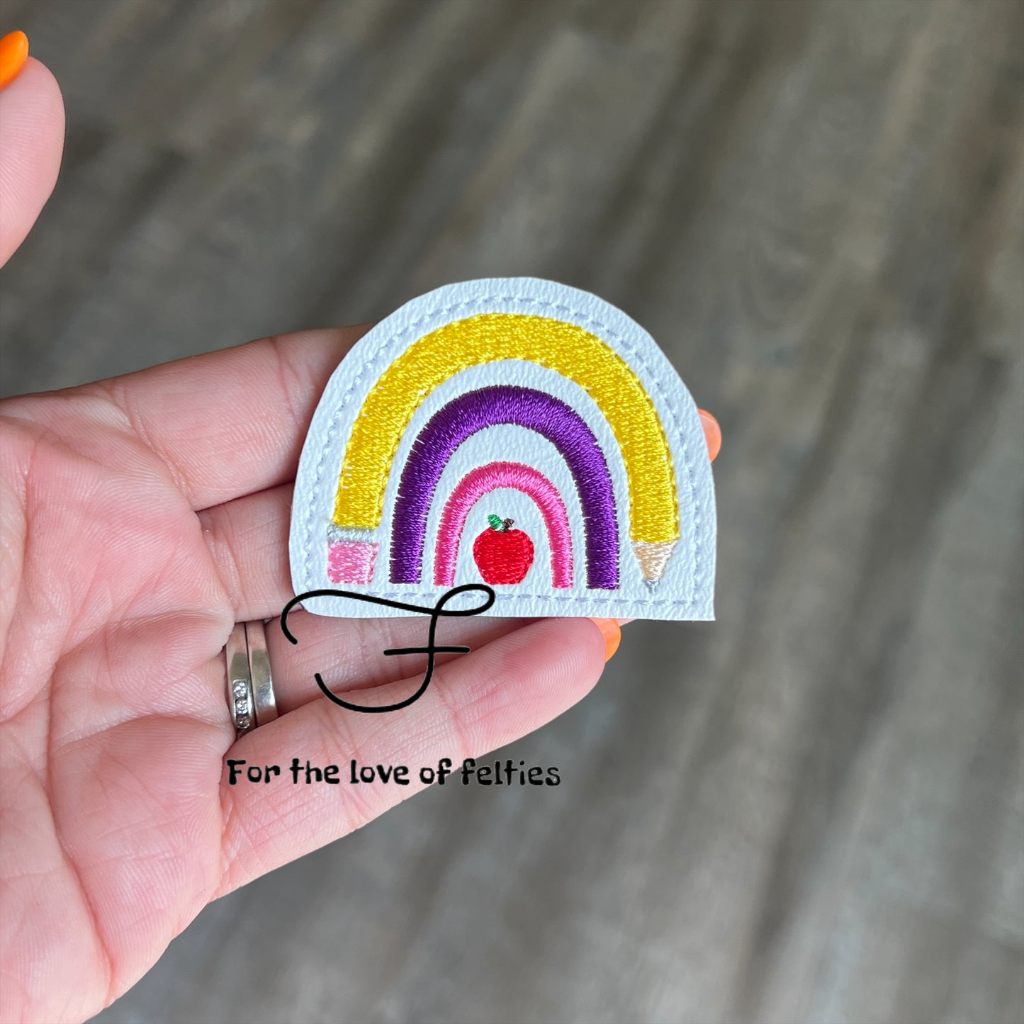 Pencil Rainbow Feltie