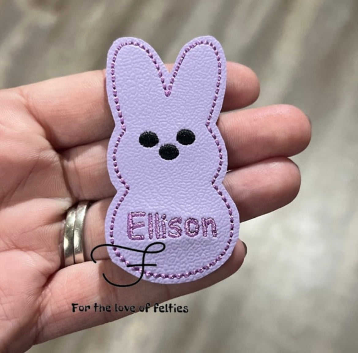 Personalized Bunny Peep Feltie