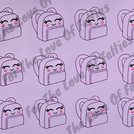 Purple Backpack Feltie