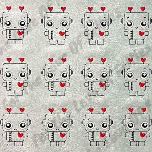 Silver Love Robot Feltie