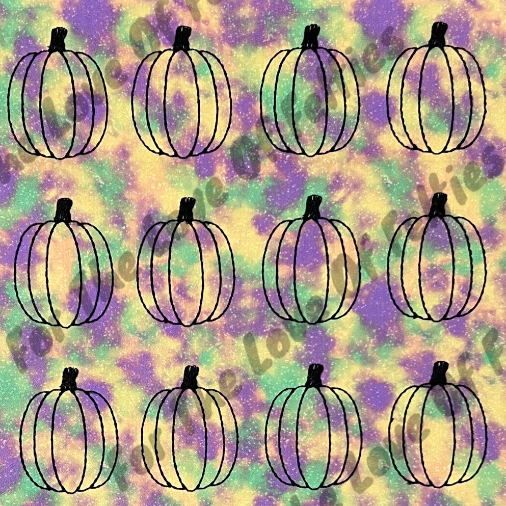 Limited Light Multi Colored Pumpkin Feltie