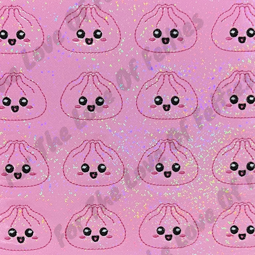Pink Glitter Dumpling Feltie