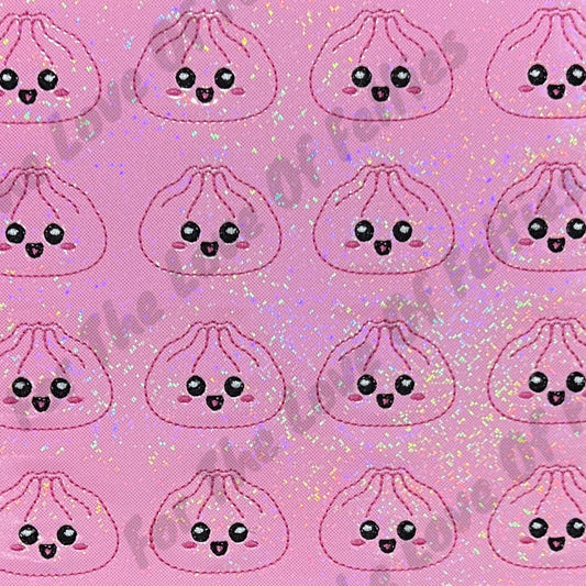 Pink Glitter Dumpling Feltie