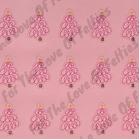 Pink Swirl Christmas Tree Feltie
