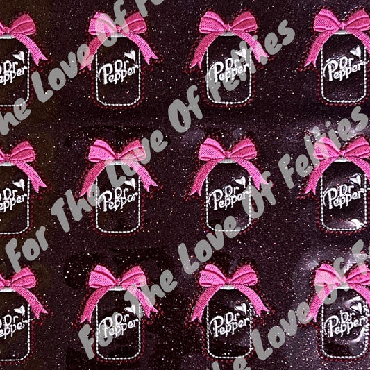 Exclusive Dr Pepper Can With Bow Feltie