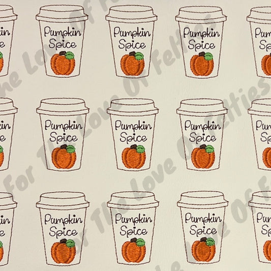 Pumpkin Spice Coffee Feltie