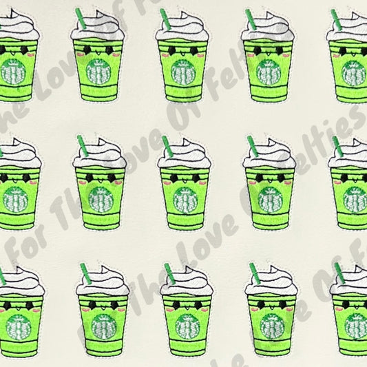 Kawaii Green Frap Feltie