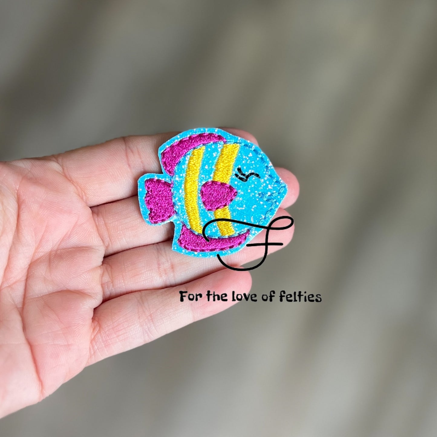 Neon Tropical Fish Feltie