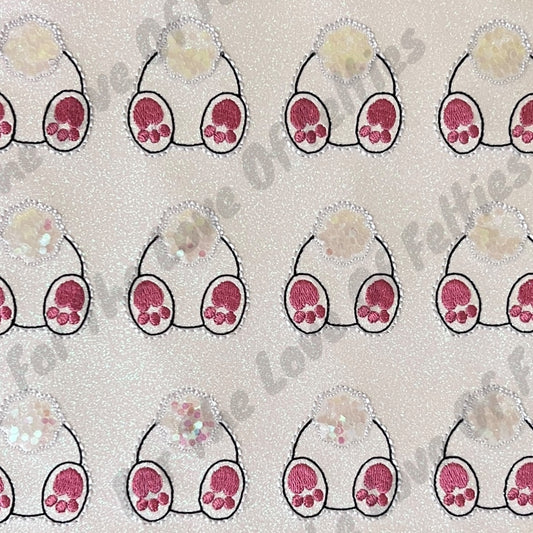 Bunny Butt Tail Shaker Feltie