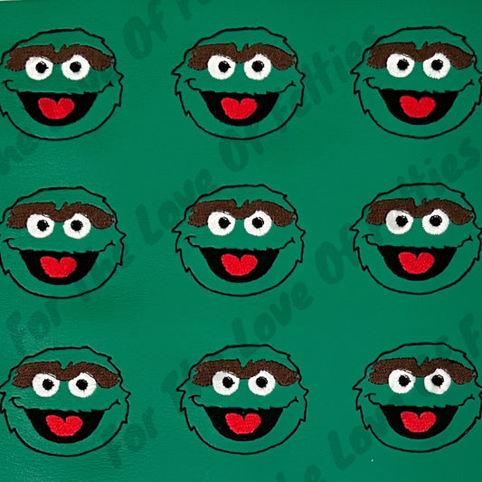 Green Matte Furry Monster Feltie
