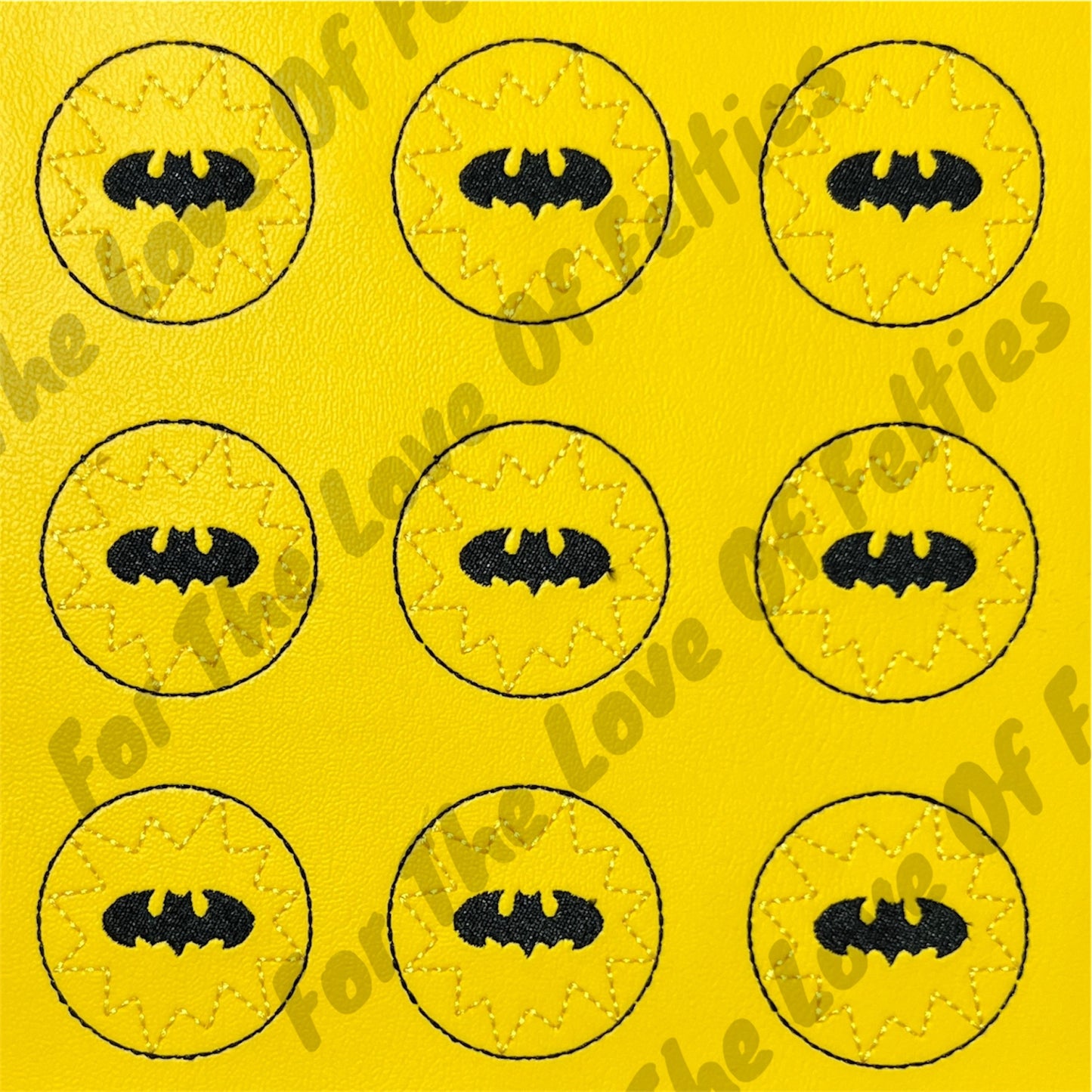 Yellow Batman Symbol Feltie
