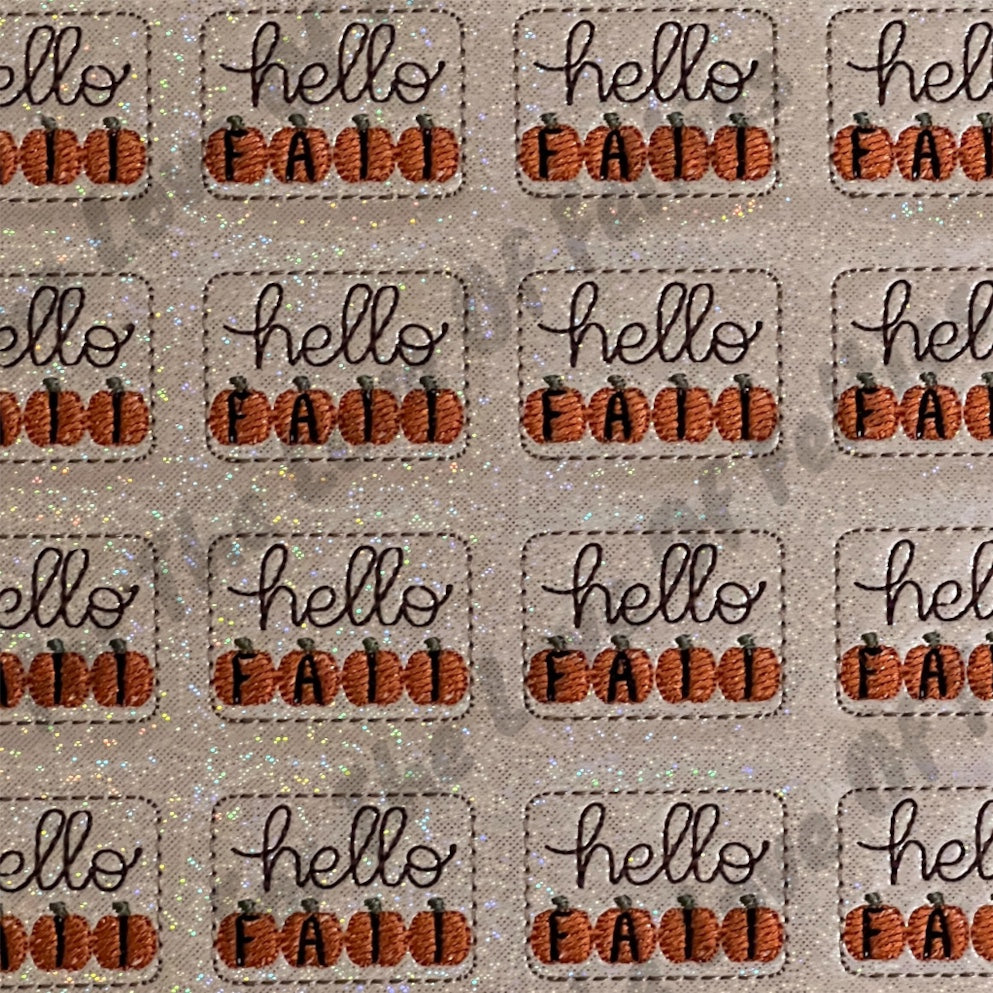 Glitter Hello Fall Pumpkins Feltie