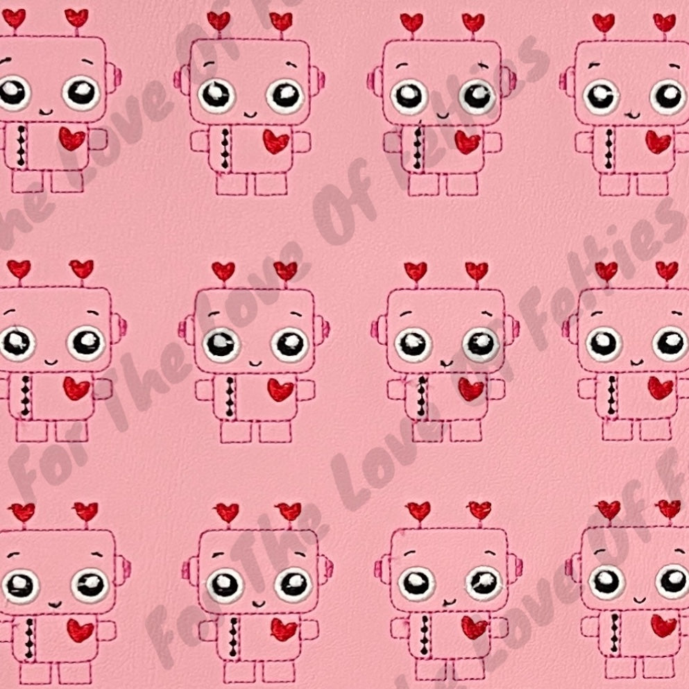 Pink Love Robot Feltie