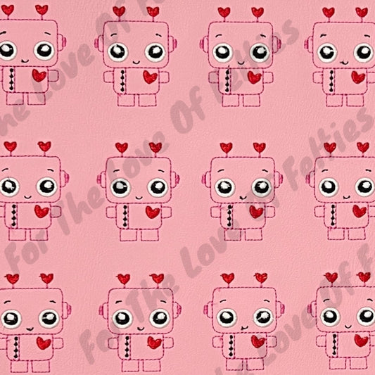 Pink Love Robot Feltie
