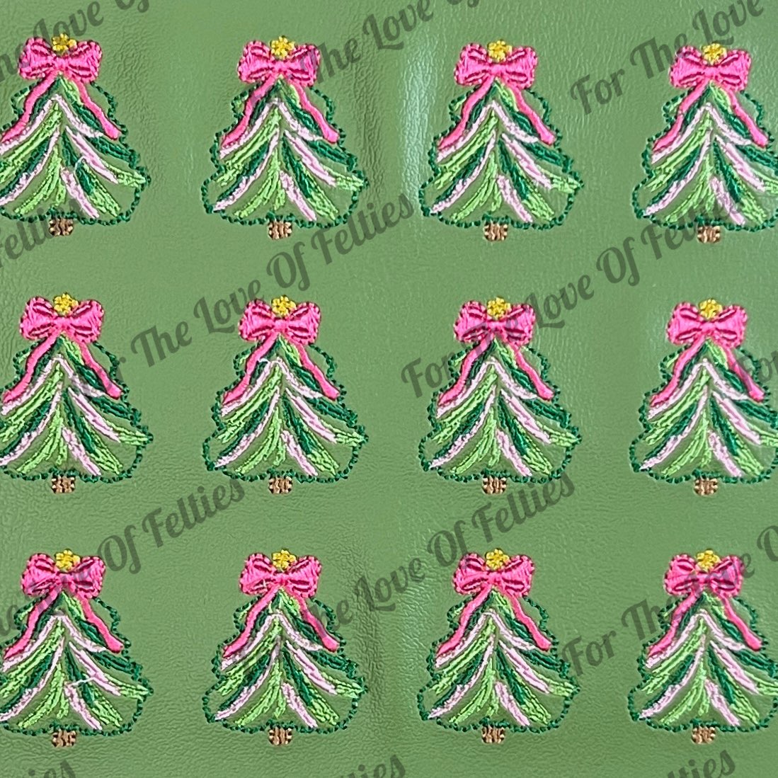 Pink Ribbon Christmas Tree Feltie