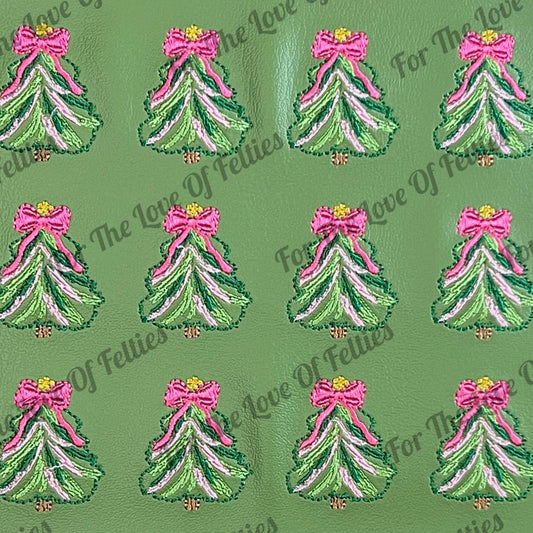 Pink Ribbon Christmas Tree Feltie