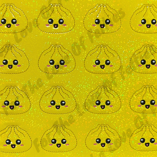 Yellow Glitter Dumpling Feltie