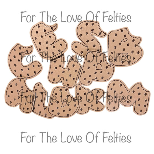 Bitten Cookie Letter Feltie