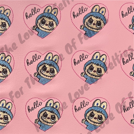 Pink Labubu Heart Feltie