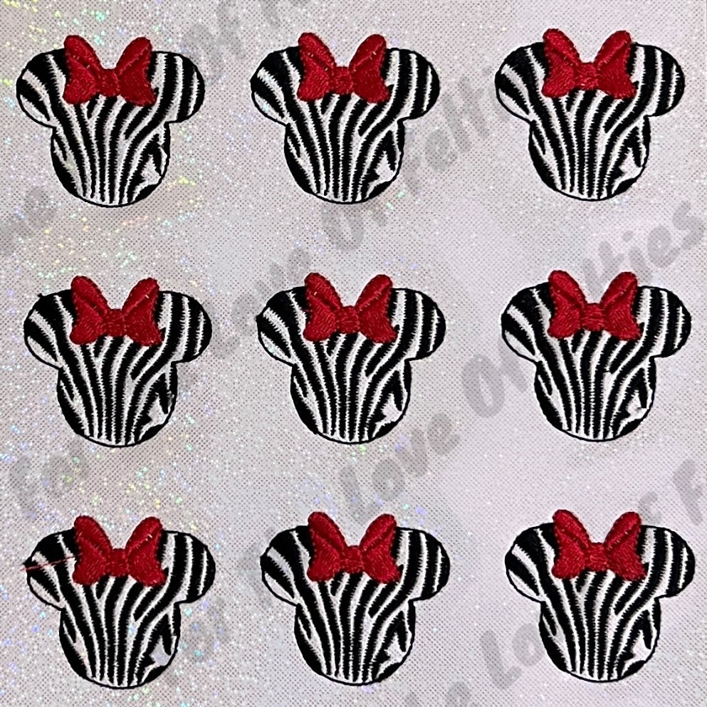 Zebra Mouse Head Feltie