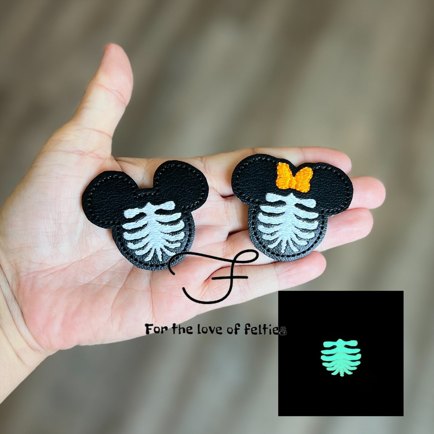 Mouse Skeleton Feltie