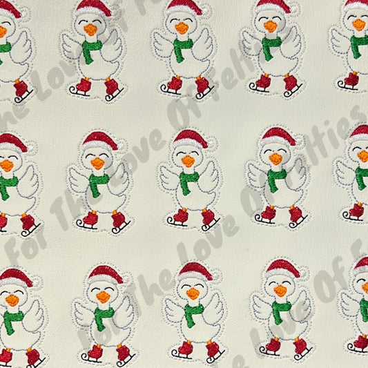 Holiday Skating Goose Feltie