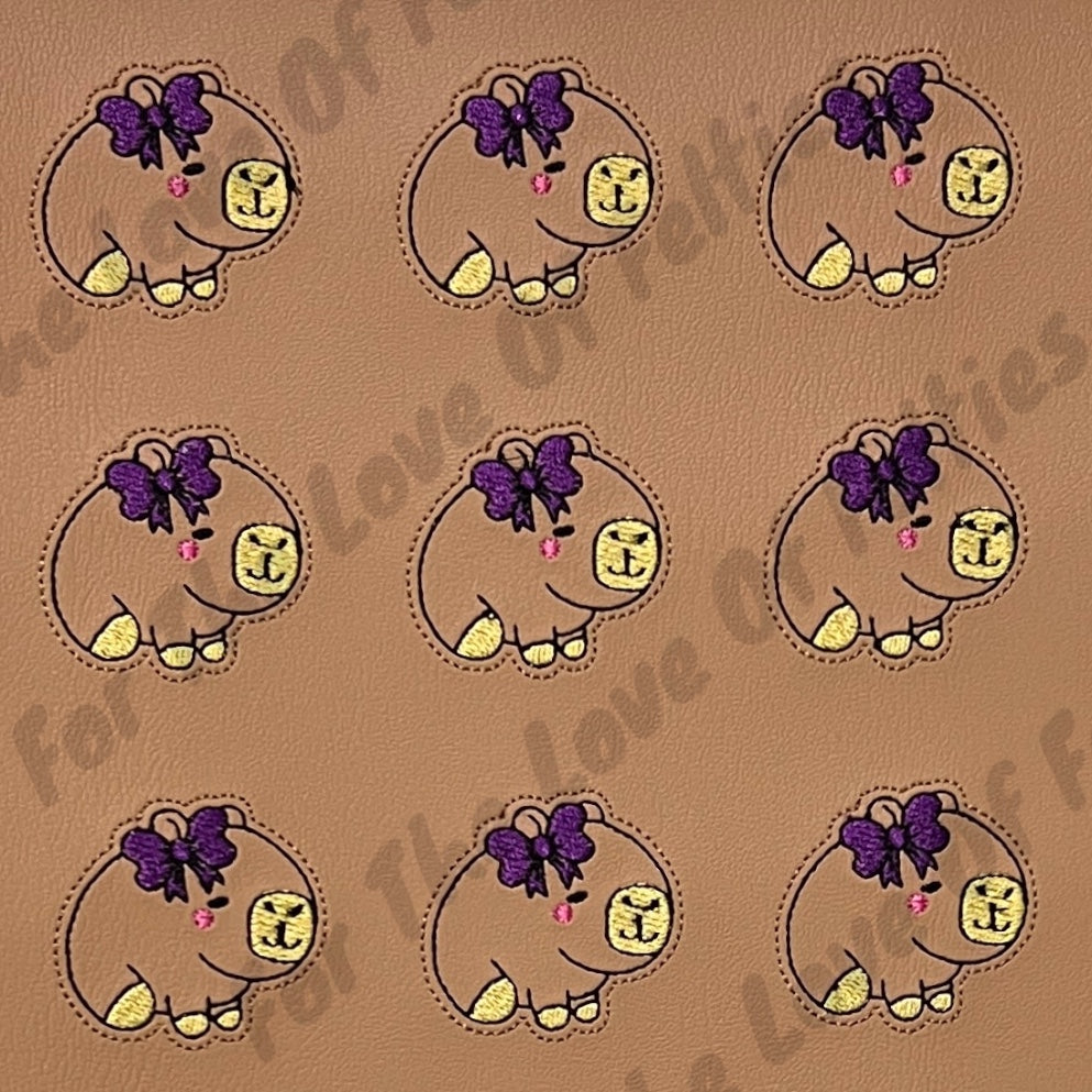 Capybara With Bow Feltie