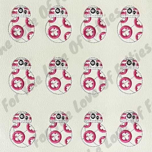 Limited Pink Round Space Robot Feltie