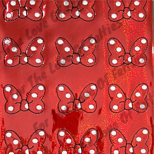Red Mouse Bow Feltie