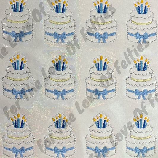Blue Dog Birthday Cake Feltie