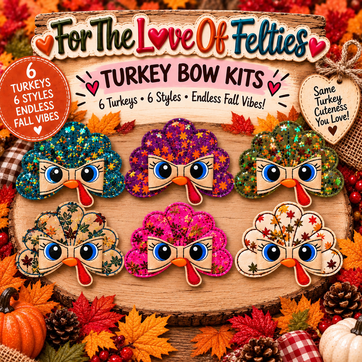 4 Inch Turkey Bow Kit - Made to order