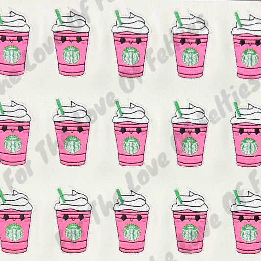 Kawaii Pink Frap Feltie