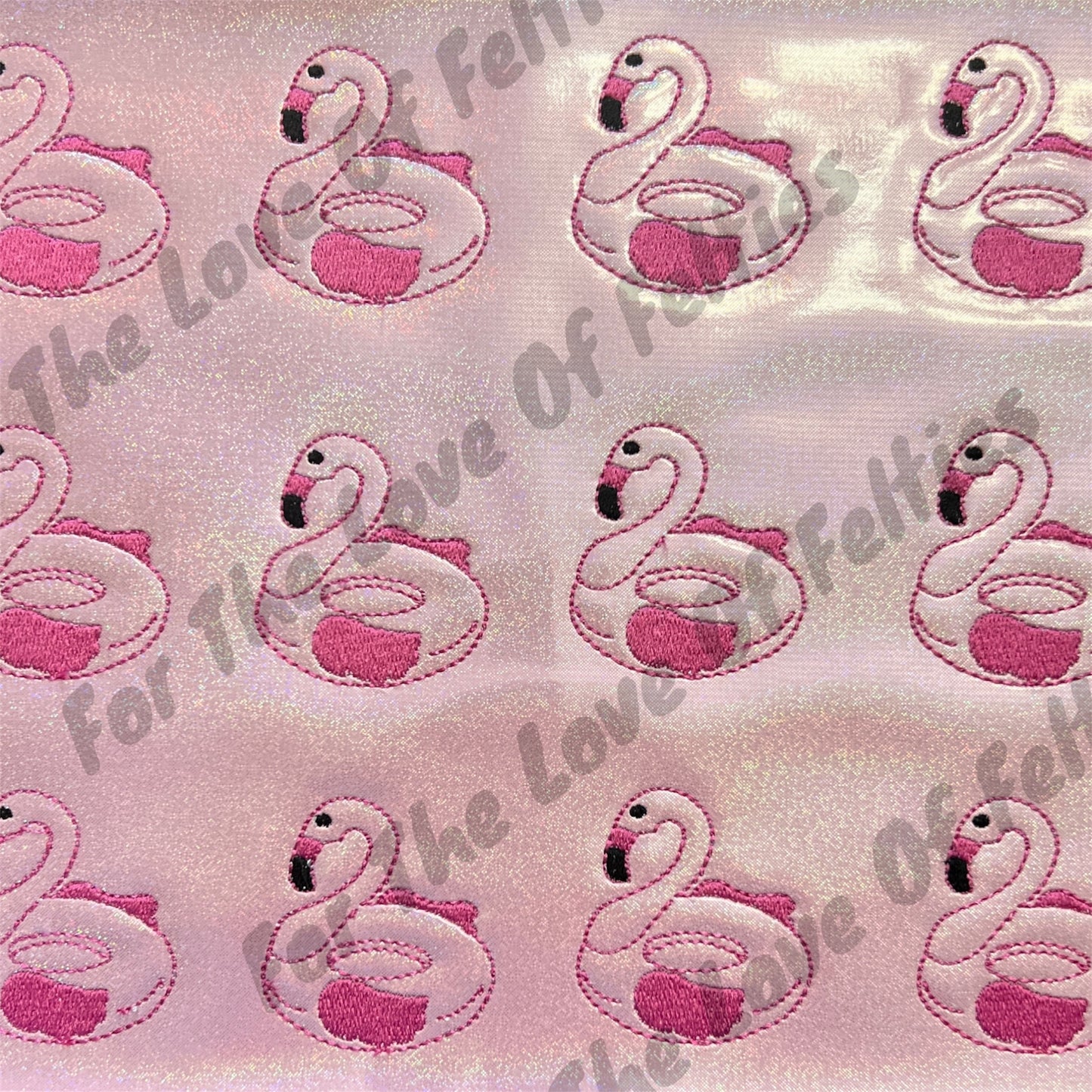 Pink Flamingo Floatie Feltie