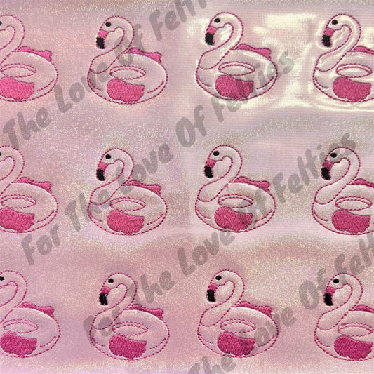 Pink Flamingo Floatie Feltie
