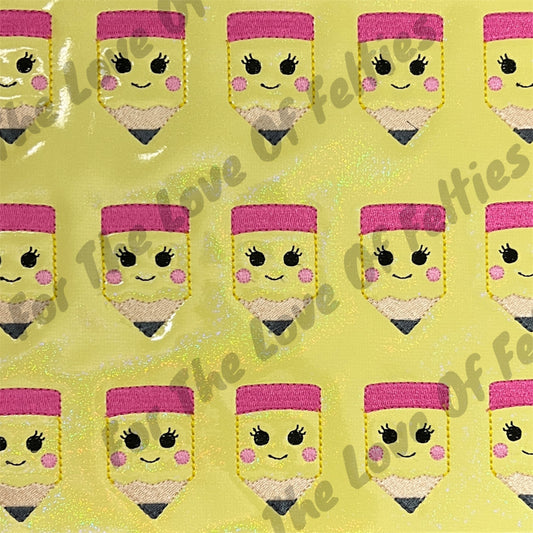Smiling Pencil Feltie