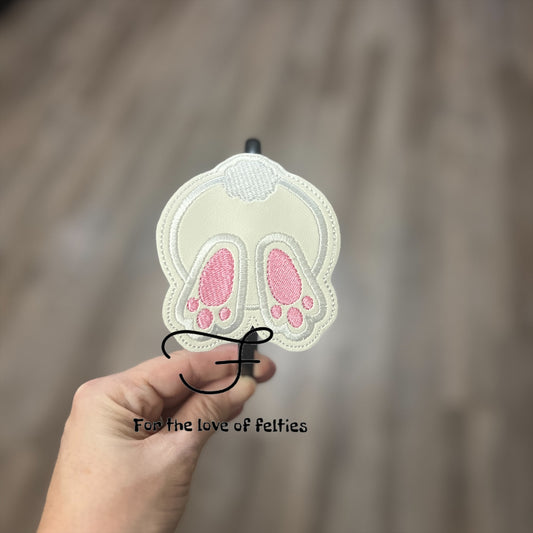 White Bunny Butt Headband Slider