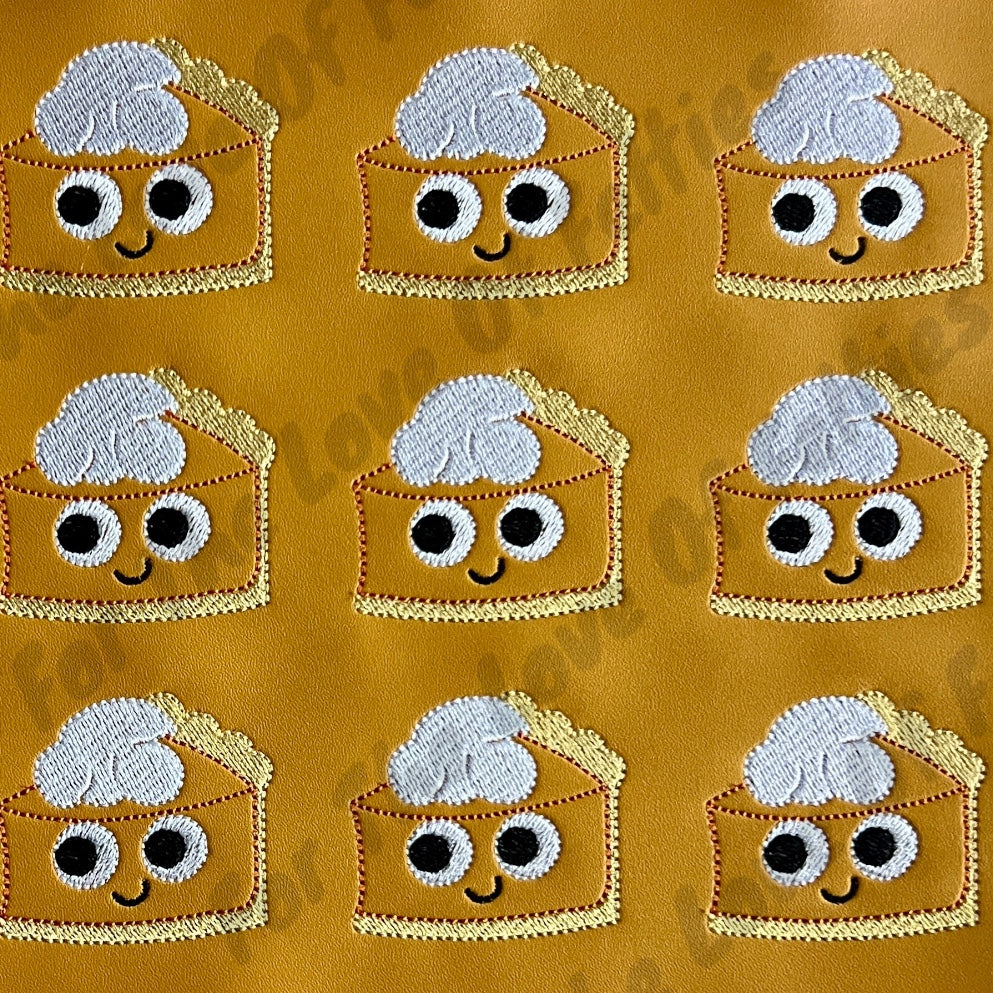 Pumpkin Pie Slice With Face Feltie